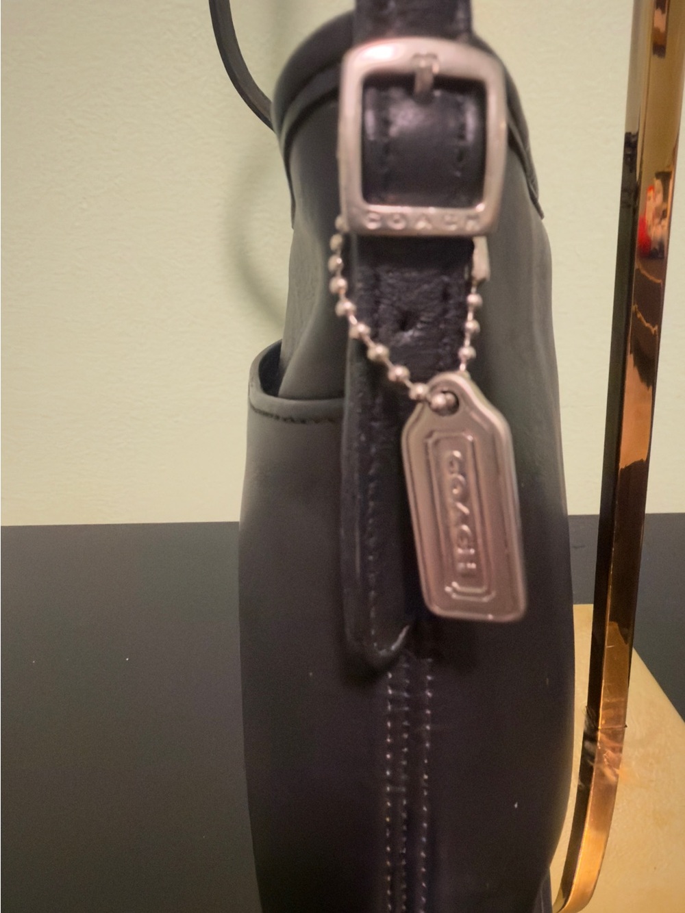 1999 Vintage Coach Mambo 9062 Black leather crossbody/ shoulder bag EUC - Picture 3 of 9